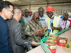 1D1F: Prez Akufo-Addo Commissions Tomato Processing Factory At Shai Osudoku